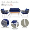 4-Piece Patio Furniture Set, Outdoor Furniture, Patio Conversation Set with Deep Seating & Thick Cushion for Backyard Porch Balcony - image 3 of 4