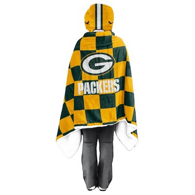 NFL Green Bay Packers Youth Bloncho Faux Shearling Wearable Blanket