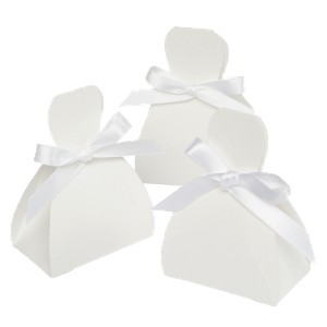 24ct Wedding Dress Favor Boxes: White Paper Gift Boxes for Wedding Favors by Hortense B. Hewitt - 1 of 2