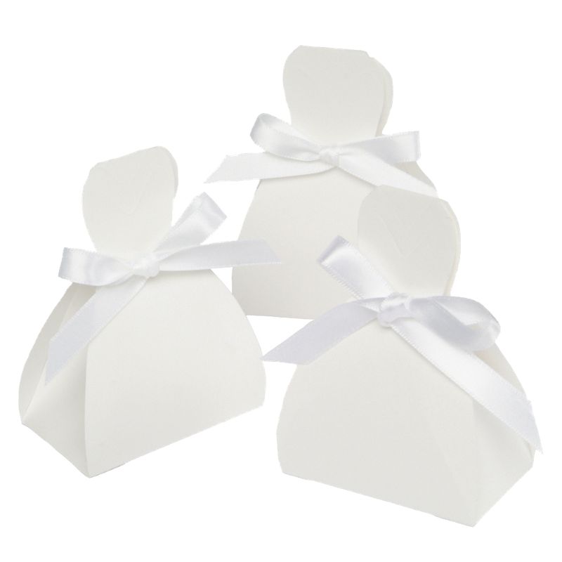 24ct Wedding Dress Favor Boxes, 1 of 3