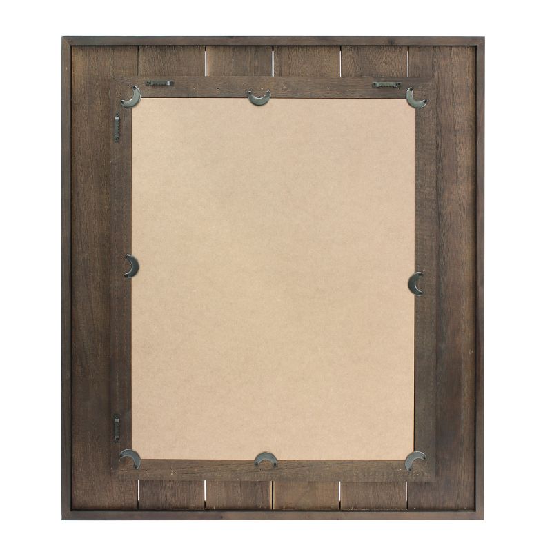 26.6&#34; x 24&#34; Rectangle Natural Wood Plank Mirror Brown - Stonebriar Collection, 5 of 8