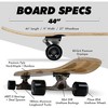 Magneto 44-inch Kicktail Cruiser Longboard Skateboard - Bamboo & Canadian Maple Deck - Commuting, Cruising, Carving (Palm Flats) - 2 of 4