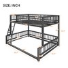 ModernLuxe Twin XL/Full XL over Queen Floor Bunk Bed Frame with Ladder & Safety Guardrails, Detachable Metal Bunk Bed - 4 of 4