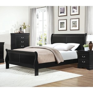 NicBex Traditional Wood Twin/Full/Queen Platform Bed Frame with Headboard and Footboard,Elegant Sleigh Design,Box Spring Needed,Easy Assembly - 1 of 4