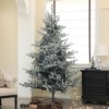 NicBex 7.5ft Snow Flocked Artificial Christmas Tree Hinged Full Tree with 1218 Branches Tips and Metal Stand for Decoration, White - 3 of 4