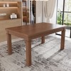 Merax 6-Piece Rustic Dining Set with Upholstered Chairs & Bench - 3 of 4