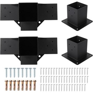 4"x4" Pergola Kit,Heavy-Duty Carbon Steel Gazebo Hardware with 4-Way Brackets,Perfect for Outdoor Patio,Pergola & Cabin Construction - 1 of 4