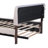 Kumasinova Twin/Full/Queen Bed Frame with Trundle,Soft Teddy Fleece Upholstered Platform Bed Frame with Headboard,450lbs/250lbs Max for Bed&Trundle - 4 of 4