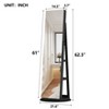 Kumasinova 62"/65" Full Length Mirror Jewelry Armoire,360° Rotating Standing Mirror with Lockable Storage(&Drawers),Mirror Full Length for Bedroom - 2 of 4