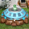 Joyfy 5FT Long Halloween Inflatable Outdoor Decorations, Crashing UFO Inflatable with Color Changing Lights for Halloween Party Yard Garden Lawn Decor - 4 of 4