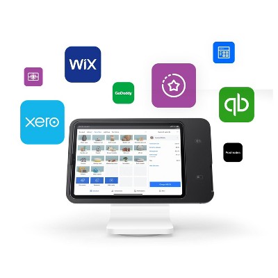 Modern White and Black Square POS Stand for iPad