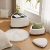 NicBex 29.9" 2-Piece Faux Fur Storage Ottoman Set with Metal Legs & Reversible Lids, Multi-Functional Footrest for Bedroom & Entryway - 4 of 4