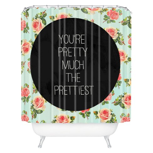 Pretty Much The Prettiest Shower Curtain Black Deny Designs Target