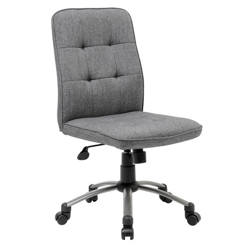 Boss Office Products Black Contemporary Ergonomic Adjustable Height Swivel  Upholstered Task Chair