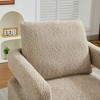 CAVINAS Luxury Square Swivel Chair for Living Room,Upholstered Leisure Armchair with Pillow Back,360°Swivel Sofa Chair,Living Room Furniture - 2 of 4