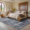 Machine Washable Living Room Rugs 8x10 Large Vintage Flower Printed Accent Carpet with Non-Slip Backing, Stain-Resistant Low Pile Floor Mat - 3 of 4