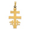 Black Bow Jewelry 14k Two Tone Gold Caravaca Crucifix Cross Pendant - 3 of 4