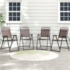Tangkula 4 pcs Patio Folding Chairs Portable Outdoor Dining Chairs w/ PP Seat & Back - 4 of 4