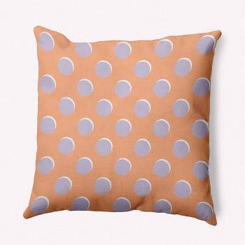 16"x16" Spring Polka Dots Square Throw Pillow Orange - e by design