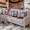 18" x 18" Velvet Tombstone Skull Crow Pattern Halloween Throw Pillow Cover - image 4 of 4