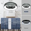 Runesay Globe Glass Ceiling Light Fixture, 1-Light Round Industrial Flush Mounted Ceiling Lighting - 4 of 4