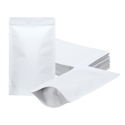 Unique Bargains Sealable Foil Lining Resealable Packaging Zipper Food Storage Pouches 50 Pcs