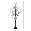 Nearly Natural 4-ft Pre-Lit Halloween Deluxe Black Twig Artificial Fall Tree with 81 Orange and Purple LED Lights - 2 of 4