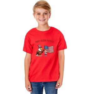 4th of July Pint-Sized Patriot American USA Funny T-Shirt For Kids - 1 of 4