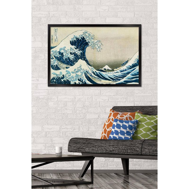 The Great Wave Framed Poster Trends International, 3 of 7