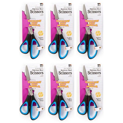 Charles Leonard Student Scissors, 5 Blunt Tip, Assorted Colors, Pack of 24