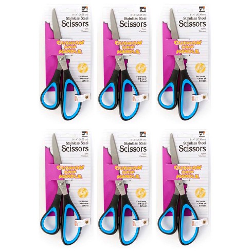 7 Straight Stainless Steel Cushion Grip Scissors, Pack of 12