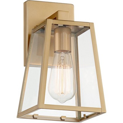 Arrington 10" High Soft Gold Industrial Outdoor Wall Light