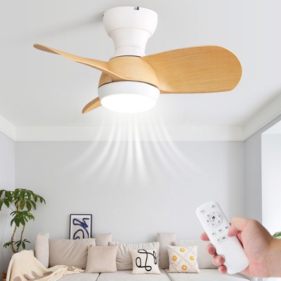 23 Inch Flush Mount Ceiling Fan with Light and Remote Mini Bedroom Ceiling Fans Quiet Reversible Fan Dimmable LED 3 ABS Blades Fan