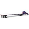 First Gear DCP 1/64 Kenworth W900A with Aerodyne Sleeper & 53' Wilson Roadbrute Flatbed Trailer 69-1656 - 3 of 4