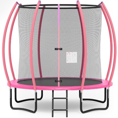 BestMassage Trampoline 8FT/10FT/12FT/14FT  Round Outdoor Trampolines with Safety Enclosure Net Safe ASTM Certified Family Fun for Kids and Adults