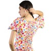 Artyska Women's Floral Balloon Sleeve Round Neck Crop Top - 3 of 4