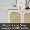 Maliang Decorative Storage Cabinet with Rattan Decorated Doors, Kitchen Buffet Storage Cabinet,For Corridors, Entrances, Living room - 3 of 4