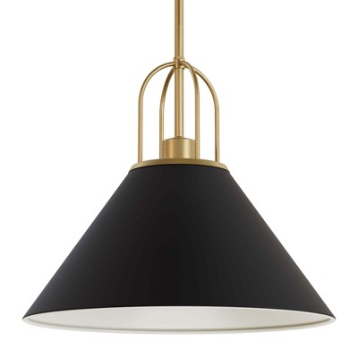 Carrington Isle Flat Pendant Ceiling Light Fixture Matte Black/Luxe Gold - Hunter Fan