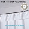 White Ruffle Shower Curtain, Farmhouse Fabric, 72x84 Inches Long Size for Bathroom - 4 of 4