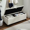 NicBex Modern 48" Storage Bench Wood Accent Stools with Button Tufted for Bedroom and Entryway - 3 of 4