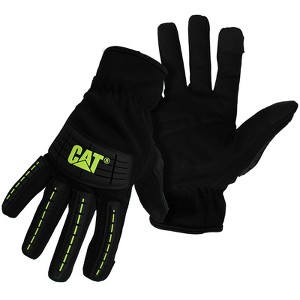 CAT Men's Indoor/Outdoor High Impact Utility Gloves Black/Green L 1 pair - 1 of 1