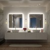 Apmir Super Bright 192 LEDs/m Back LED Lighted Anti-Fog Tempered Glass Bathroom/Vanity Mirror with ETL & 3-Year Warranty - 3 of 4