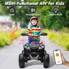 JOYRACER 24V Kids Ride on Toys ATV 4 Wheeler, 2 Seater 800W Motor for Big Kids, 7Ah Battery Powered Electric Vehicle Quad w/Kneepads, Bluetooth - 4 of 4