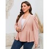 Plus Size Business Casual Blazers for Women Long Sleeve Shawl Lapel Blazer Suit Jackets - 3 of 4