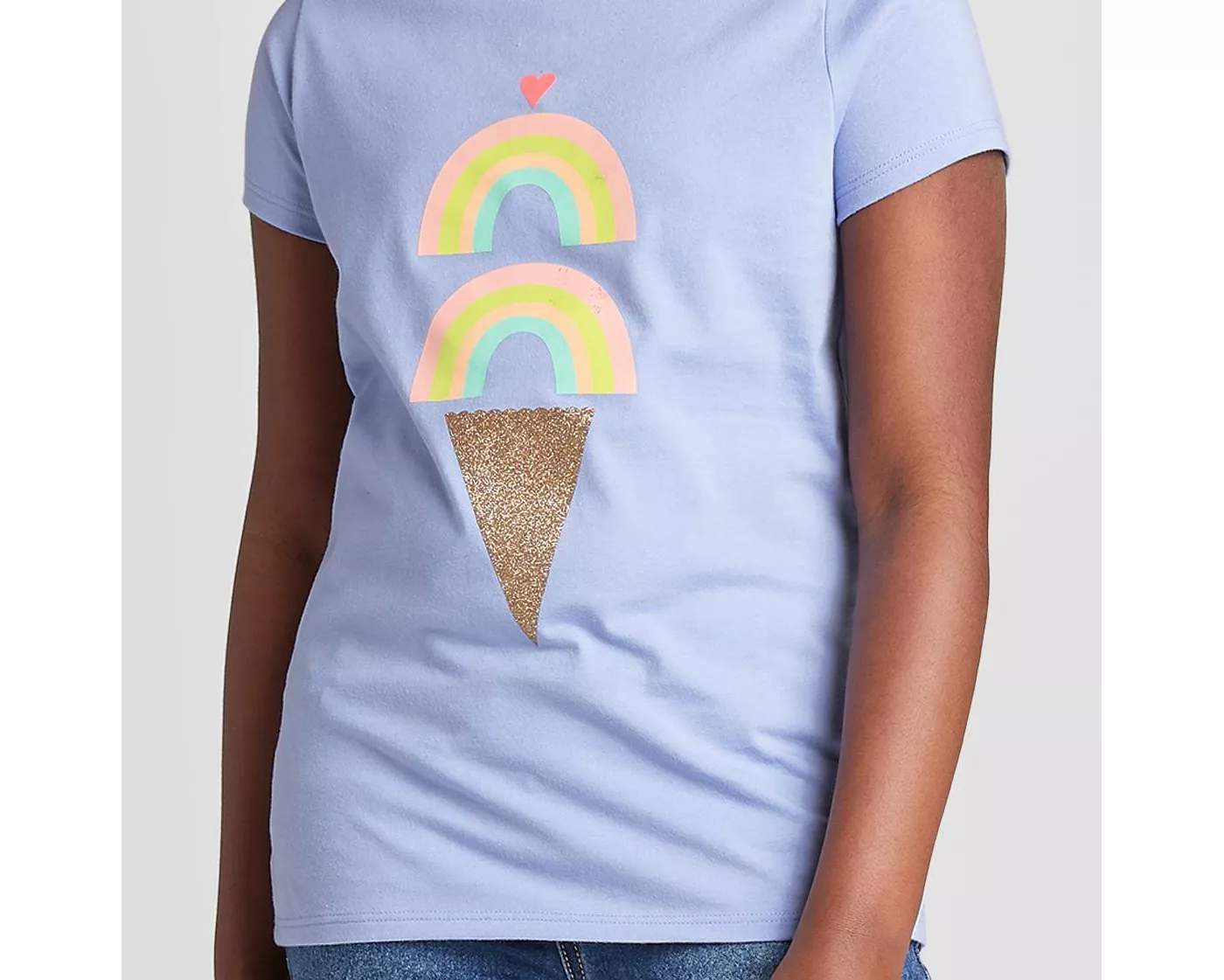 Girls' Short Sleeve Ice Cream Graphic T-Shirt - Cat & Jack™ Periwinkle - image 4 of 6