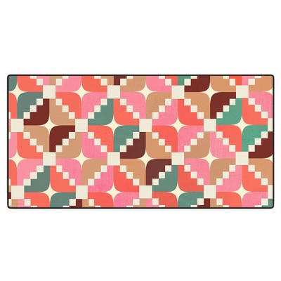 Showmemars Winter Retro Quilt Pattern Desk Mat -Deny Designs