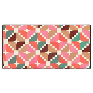 Showmemars Winter Retro Quilt Pattern Desk Mat -Deny Designs - 1 of 4