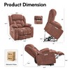 GlasFlength Accent Chairs Modern with Comfortable Seating for Living Room or Lounge Area Brown,40”*36.2”*43.7" - 2 of 4