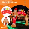 NAYSAYE Inflatable Holiday Decoration Dachshund Christmas Presents Arch for Yard Display, Multicolor, 96"*39.6"*120" - 4 of 4