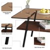 Rectangle Coffee Table, Tempered Glass Tabletop, with Metal Legs, Modern Table for Living Room - 4 of 4